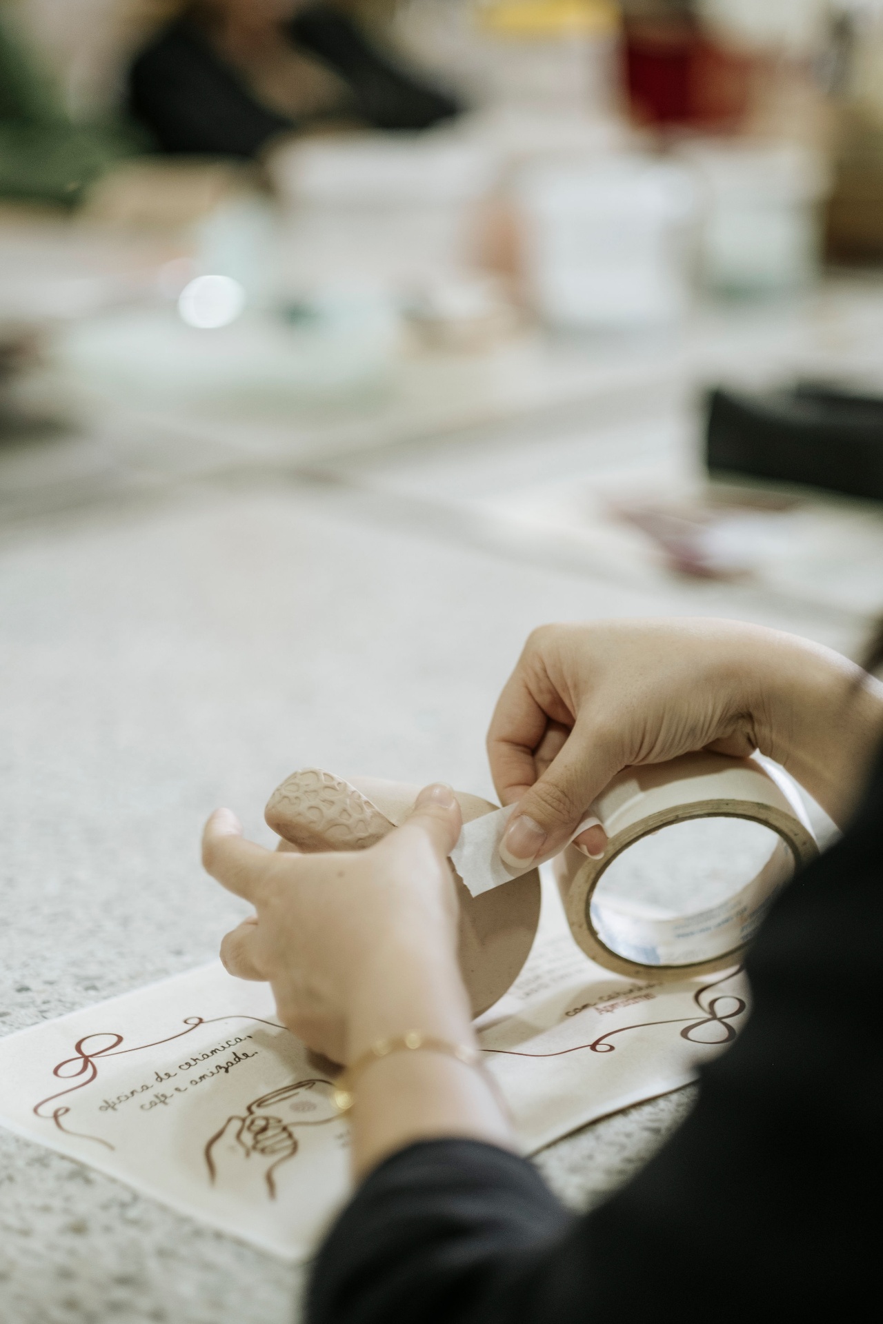 Detalhe do material da oficina